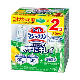 廁所魔術靈 馬桶自動清潔芳香劑 柑橘薄荷香味【替換裝2入組】