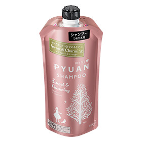 花王 merit merit Puren 甜美魅力清潔護理洗髮精 [補充裝] 340ml