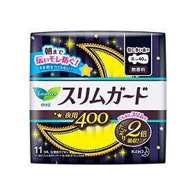 Laurier Slim Guard, for heavy nights, 400, with wings [11 pieces]