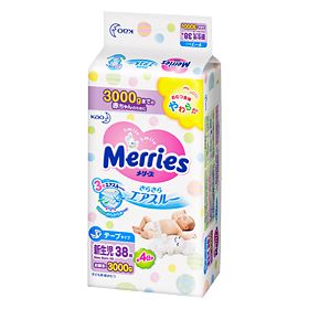 메리즈 사라사라 에어스루 신생아용 3000g까지 [38매]