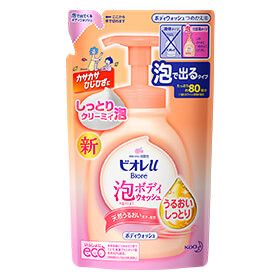 비오레u 거품으로 나오는 바디워시 촉촉 보습 타입 [리필용] 480ml