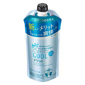 花王 merit merit免沖洗洗髮精 清涼型 [補充裝] 340ml