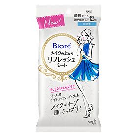 Bioré Refresh Sheets for Use Over Makeup, Fragrance-Free [12 sheets]