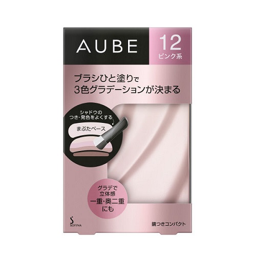 AUBE Brush One-Stroke Eyeshadow N 12 (Pink) ｜ DOKODEMO