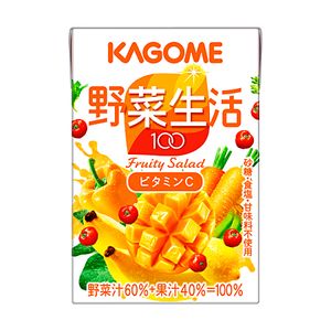 KAGOME 野菜生活水果沙拉蔬菜汁 100ml×18入
