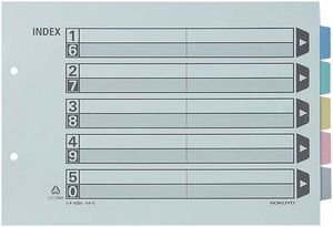 Kokuyo color partition card Shiki -65N