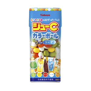 Kabaya Juicy C顏色球汽水 35克