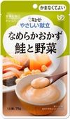 簡易菜單，順滑配菜，鮭魚和蔬菜，75克