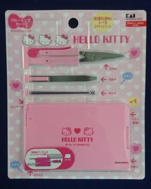 Hello Kitty DF grooming card (with scissors)
