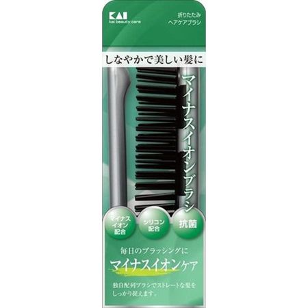 貝印 イオンエステ 折りたたみヘアケアブラシ