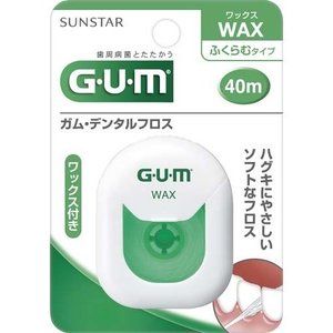 GUM デンタルフロス WAXふくらむ 40m