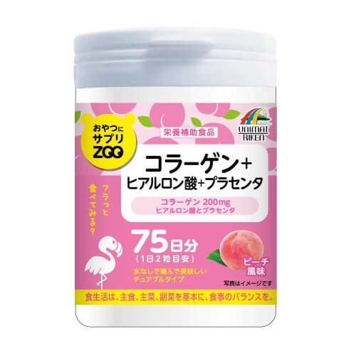 Snack-Time Supplement ZOO Collagen + Hyaluronic Acid + Placenta Peach Flavor, 150 Tablets