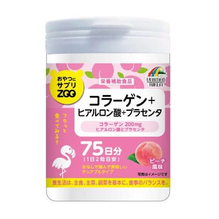 零食补充剂 ZOO 胶原蛋白+透明质酸+胎盘素 桃子味 150 片