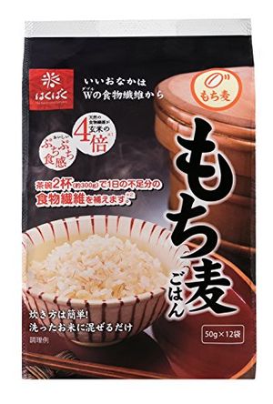 Hakubaku "Mochi Mugi" Glutinous Barley Rice (50g × 12 Bags)