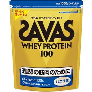 SAVAS ホエイプロテイン100 バニラ 袋1,050g (約50食分)