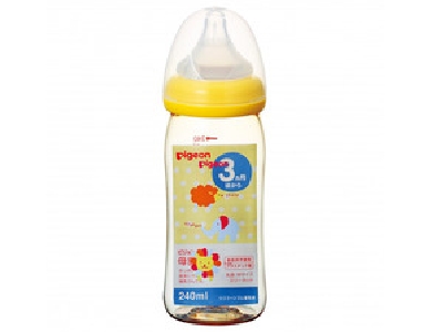 貝親 Pigeon 寶寶實感奶瓶塑膠動物款 240mL