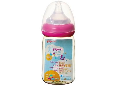 Pigeon SofTouch Plastic Baby Bottle - Toy Box, 160 mL