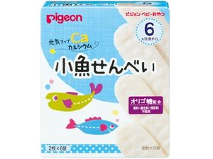Pigeon Genki Up Ca Small Fish Rice Crackers (2 Crackers x 6 Bags)