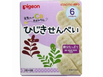 Pigeon 元気アップCa ひじきせんべい 2枚x6袋