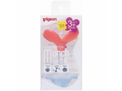 치발기 Munch Teether 피치 클로버 얇은 타입 생후 3개월 이상