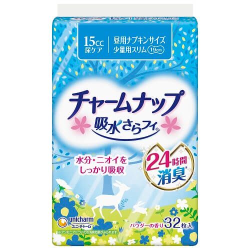 Unicharm Charm Nap Sawayaka Liners, Light (for light bladder leaks), 32 Count