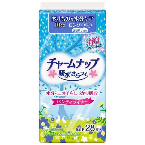 28 sheets unicharm Charm Nap water further Fi Long panty liner fragrance-free