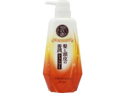 Rohto Pharmaceutical 50 Megumi Hair & Scalp Nourishing Shampoo 400 mL