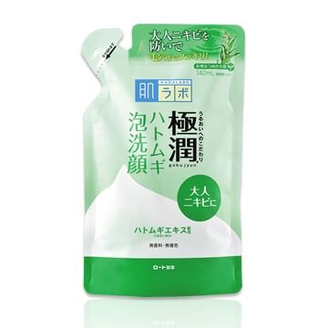 ロート製薬 肌ラボ 極潤 ハトムギ泡洗顔詰替え 140ML