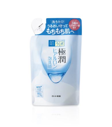 Rohto Pharmaceutical Hada Labo Gokujyun Hyaluronic Acid Foaming Face Wash Refill 140 mL