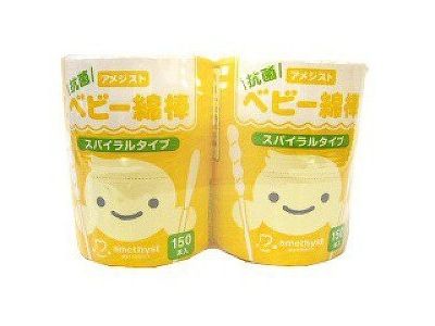 紫水晶抗菌螺旋棉花棒 150支x2入裝