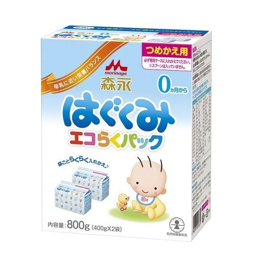 모리나가 하구쿠미 에코라쿠팩 리필용 400g×2개입