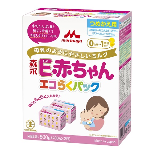 Morinaga E baby 400Gx2 bags Refill Eco-Raku Pack ｜ DOKODEMO