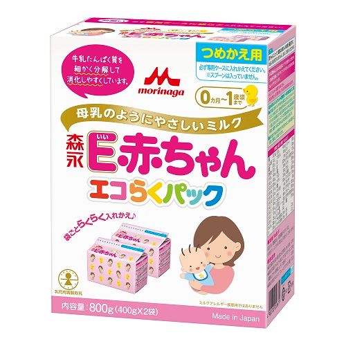 Morinaga E-Akachan Eco-Raku Pack Refill 400 g x 2 bags