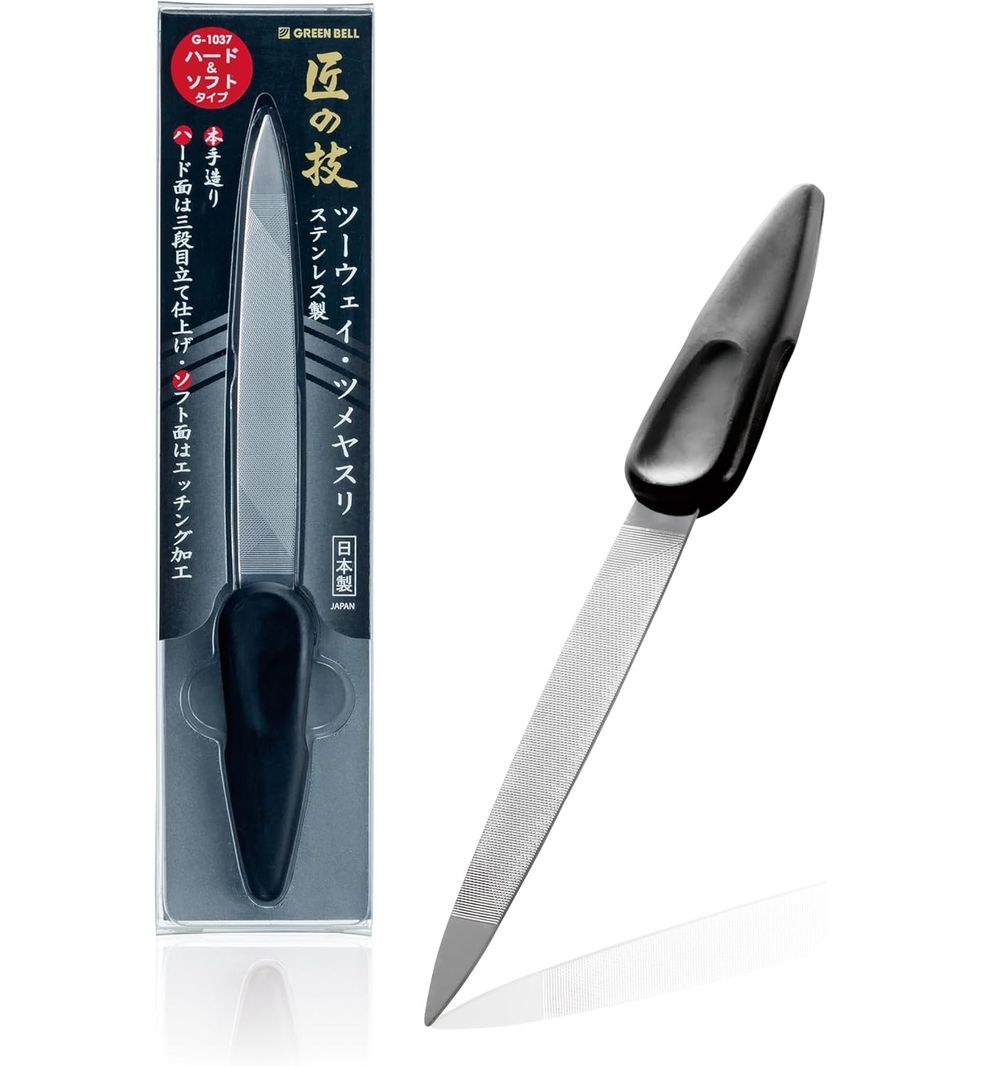 Takumi no Waza Stainless Steel 2-Way Nail File G-1037 - Japanese Professional Manicure Tool