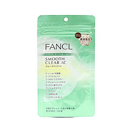 FANCL Smooth Clear AC (Approx. 30 Day Supply, 120 Tablets)