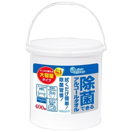 Elleair disinfectant, large capacity, 400 sheets