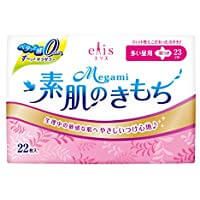 elis Megami Bare Skin Feel Heavy Daytime Pads with Wings, 22 Count