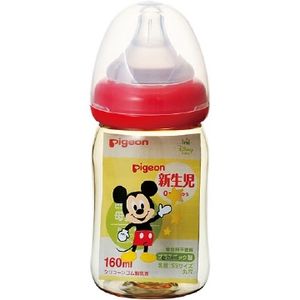Pigeon 母乳実感哺乳びん プラスチック ミッキー柄 160ML