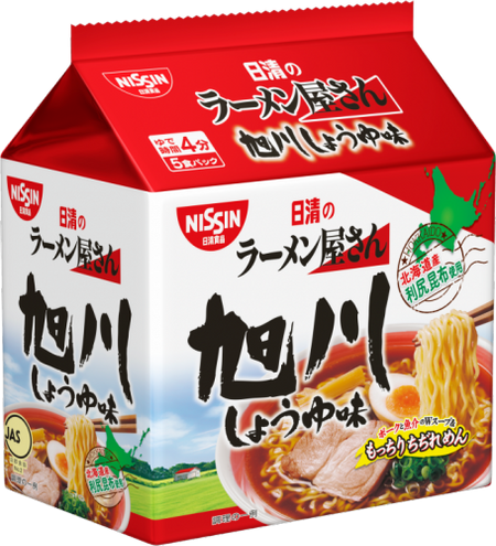 Nissin Ramen Shop Asahikawa Soy Sauce Flavor 5 pieces 440g