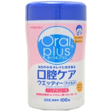 Oral Plus Care - Non Alcoholic Wet Tissue for Dental Care - Mild (100 Sheets)