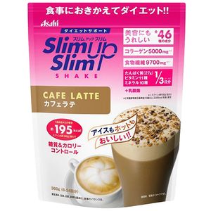 Asahi 아사히 슬림업슬림 다이어트 쉐이크 카페라떼 360g (콜라겐 5000mg)
