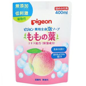 400毫升药用系统性泡沫肥皂(桃子的叶子),用于改变打包