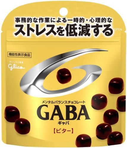 Glico mental balance chocolate GABA stand pouch bitter 51g