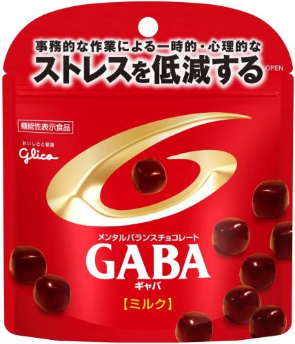 固力果glico GABA 格力高心理平衡巧克力GABA站在袋牛奶51克