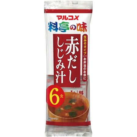 Marukome Fresh Miso Soup with Restaurant Flavor Red Dashi Shijimi 6 servings 102g