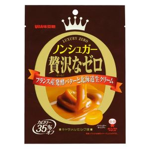 UHA味覚糖 ノンシュガー贅沢なゼロ キャラメルミルク味 80g