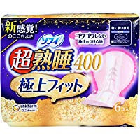 unicharm SOFY/蘇菲 蘇菲 超熟睡 極致貼合 超薄型400 夜用衛生棉 6片裝