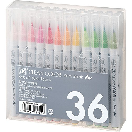 Kuretake ZIG Clean Color Real Brush 36VRB-6000AT/36V