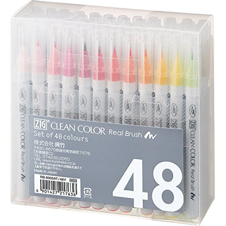 Kuretake ZIG Clean Color Real Brush 48VRB-6000AT/48V