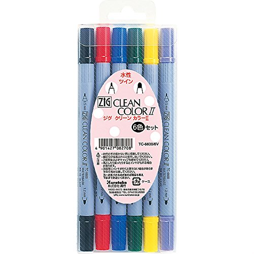 Kuretake ZIG clean color II6 color set TC-6600 / 6V